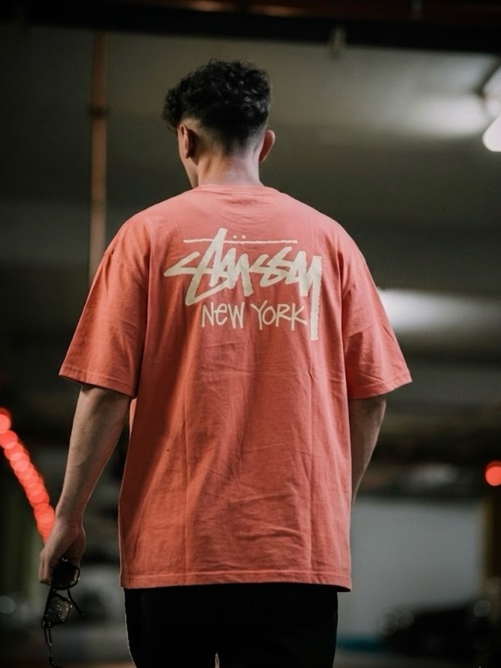 🆕 STUSSY T Shirt 2XL Stüssy New York Chapter Exclusive in Guava🗽